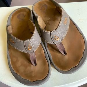 OluKai Ohana Men thong sandal brown